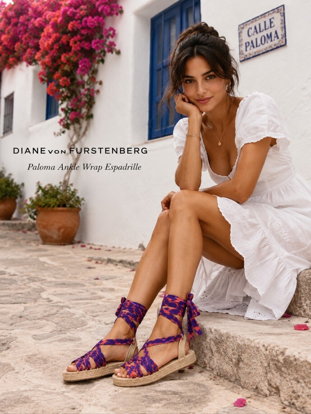 NWOT Diane Von Furstenberg X Castner Paloma Animal Print Espadrilles Rose Multi